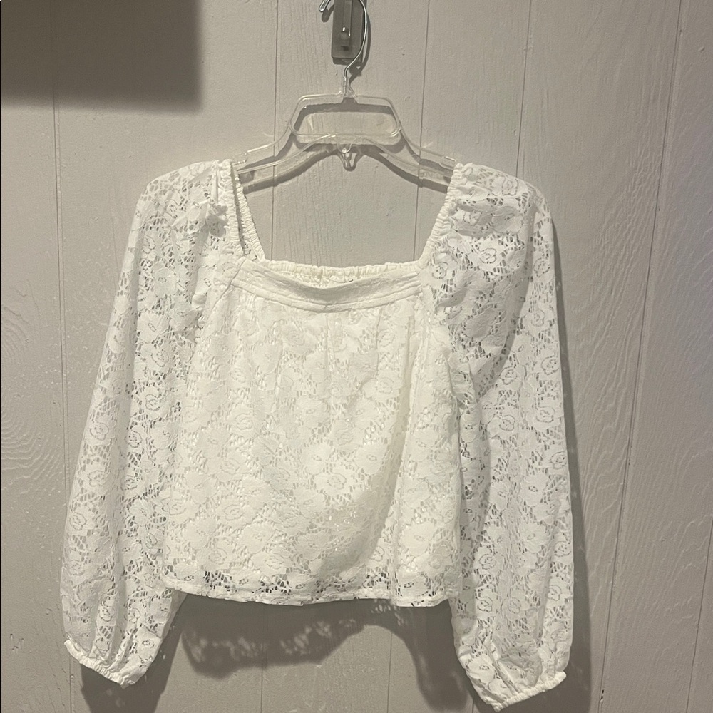 Abercrombie Kids Ivory Lace Top